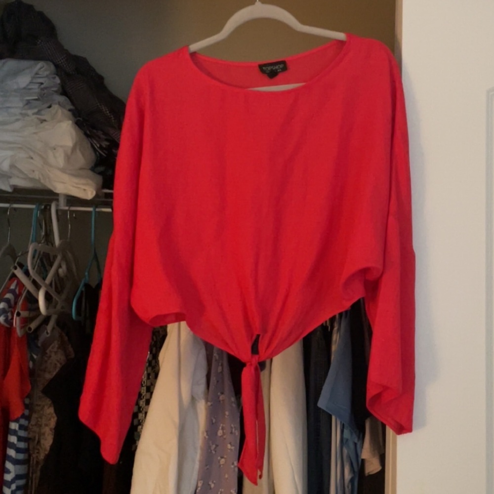 Cropped Red Blouse